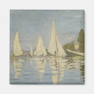 Íman Regatas em Argenteuil, Pintura a Óleo, Claude Mone
