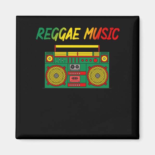 Íman Reggae Music Lover Colorida Jamaica Cassette Radio (Frente)