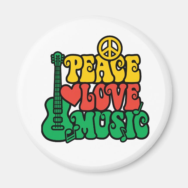 Íman Reggae Peace Love Music (Frente)