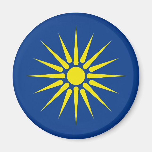Íman região da macedônia grega bandeira país grécia (Frente)