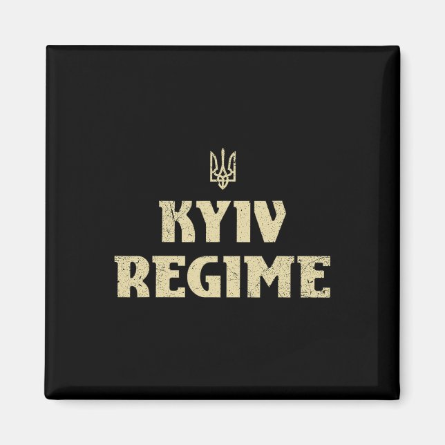 Íman Regime de Kiev Camisa engraçada do Tridente Ucrani (Frente)