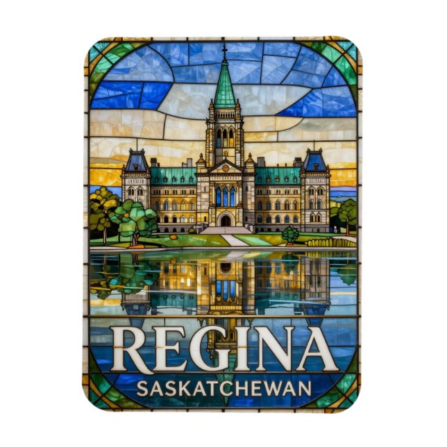 Íman Regina Saskatchewan Cidade das Pradarias 💎 (Vertical)
