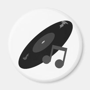 Íman Registro retro da música & preto da nota