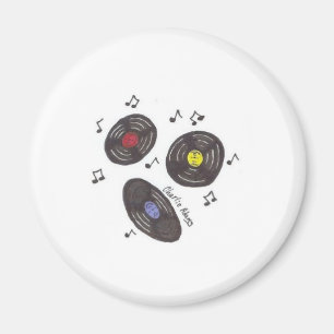 Íman Registros de vinil retros
