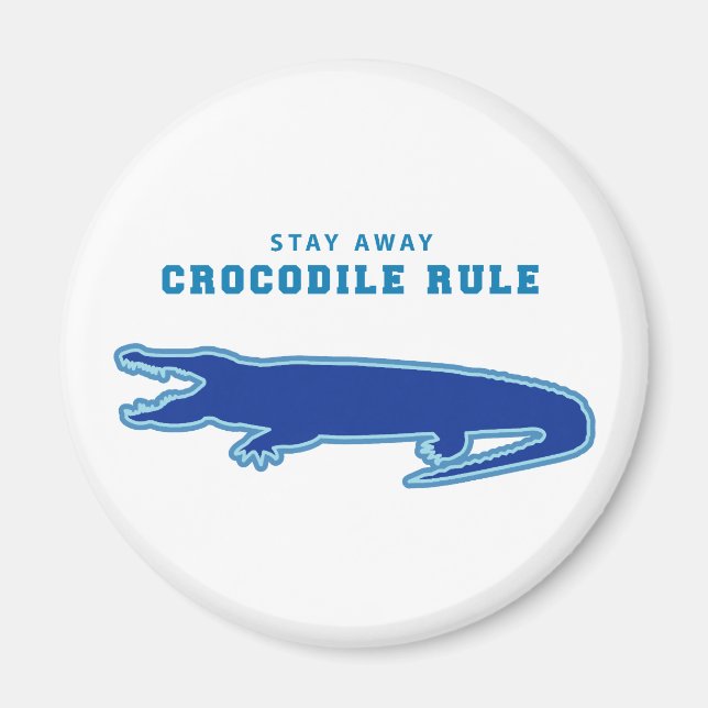 Íman Regra Crocodilo (Azul) (Frente)