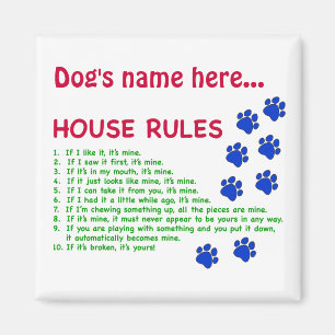 Íman Regras da Casa do Cachorro - regras para viver