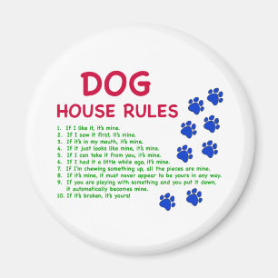 Íman Regras da casa do cachorro - regras para viver