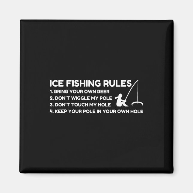 Íman Regras de Pesca no Gelo Engraçadas  (Frente)
