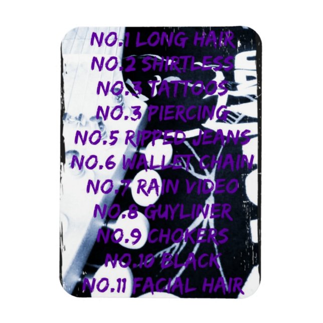 Íman Regras do Magneto de Fotos das Estrelas de Rock (Vertical)