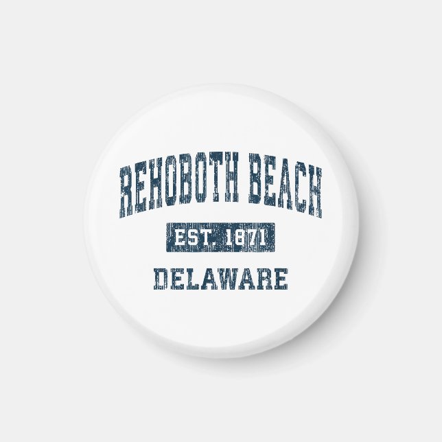 Íman Rehoboth Beach Delaware DE Vintage Sports Design N (Frente)