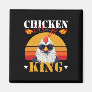 Íman Rei da Asa de Frango Retro Sunset Byrbeque Buffalo