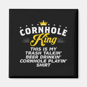 Íman Rei de Cornhole Traalkin Presente Divertido de Cor