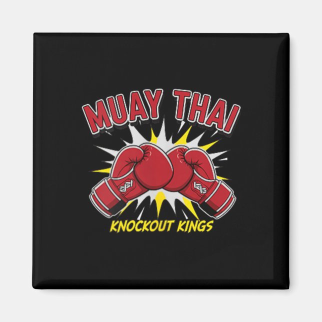 Íman Rei do Nocaute de Muay Thai Luta de Luvas de Boxe  (Frente)