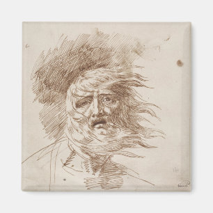 Íman Rei Lear na tempestade (caneta e tinta do bistre