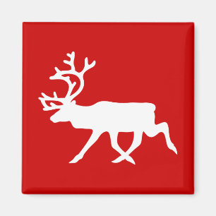 Íman Reindeer Branco / Silhueta das Caraíbas