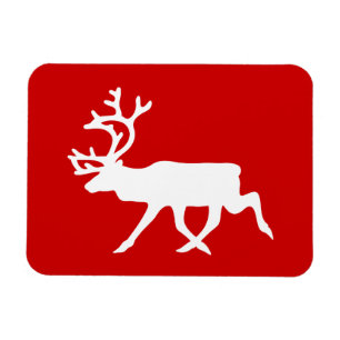 Íman Reindeer Branco / Silhueta das Caraíbas
