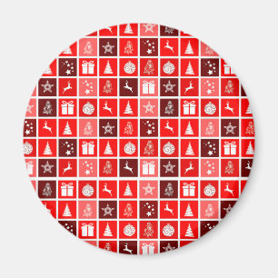 Íman Reindeer de Árvore Fresca de Natal Vermelho