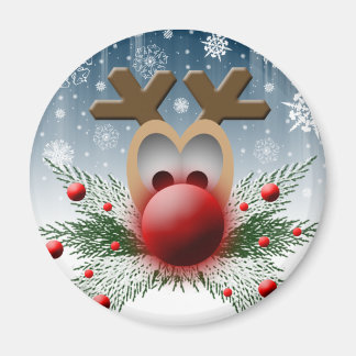 Íman Reindeer de inverno de Natal de Férias