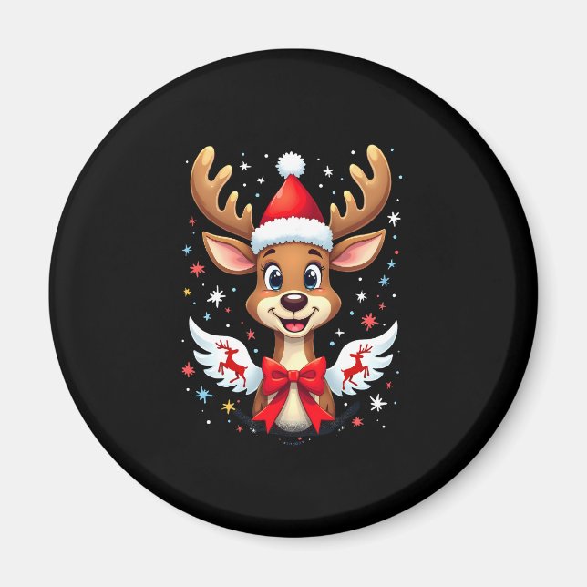 Íman Reindeer de natal (3) (Frente)