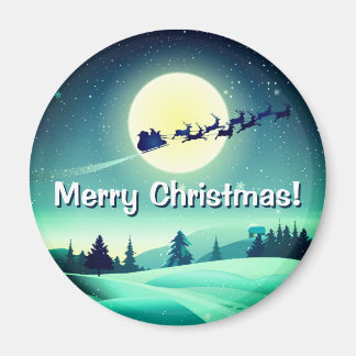 Íman Reindeer Flying Sleigh