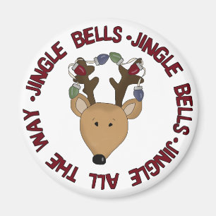 Íman Reindeer Jingle Bells Camisetas e presentes
