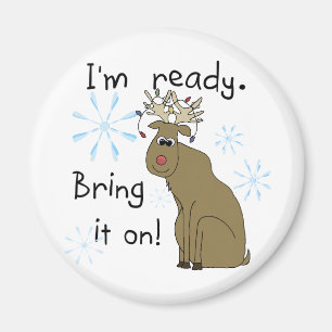 Íman Reindeer pronto para Camisetas de Natal e presente