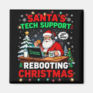 Íman Reiniciando o Suporte Técnico do Papai Noel Engraç