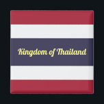 Íman Reino da Tailândia Magnet<br><div class="desc">História da bandeira do Reino da Tailândia: A bandeira tricolorada do Reino da Tailândia, através do diploma real Rama VI de 28 de setembro de 1917, demonstra a magnífica beleza e cultura do Reino da Tailândia, e cada cor na bandeira reflete claramente isso. O branco na bandeira representa a pureza...</div>
