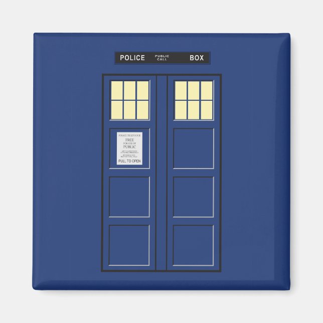 Íman Reino Unido - Blue Police Call Box 1 (Frente)