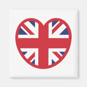 Íman Reino Unido Union Jack Flag Heart