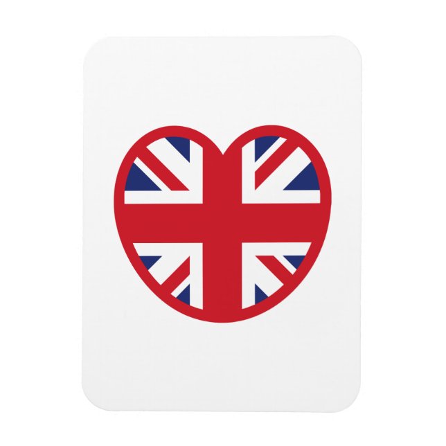 Íman Reino Unido Union Jack Flag Heart (Vertical)