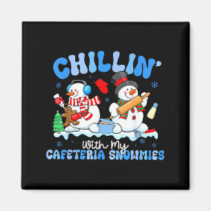 Íman Relaxando Com Meus Cafeteria Snowmies Senhora do A