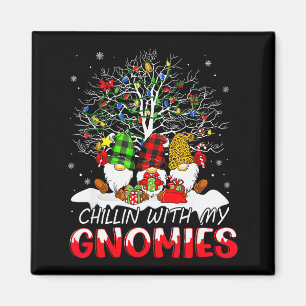 Íman Relaxando Com Meus Gnomos Natal Divertido Família