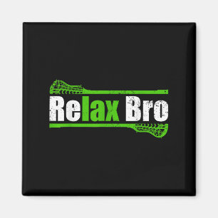 Íman Relaxe Bro Funny Boys Lacrosse Roupa Jovens Mens K