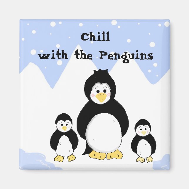 Íman Relaxe com os Pinguins (Frente)