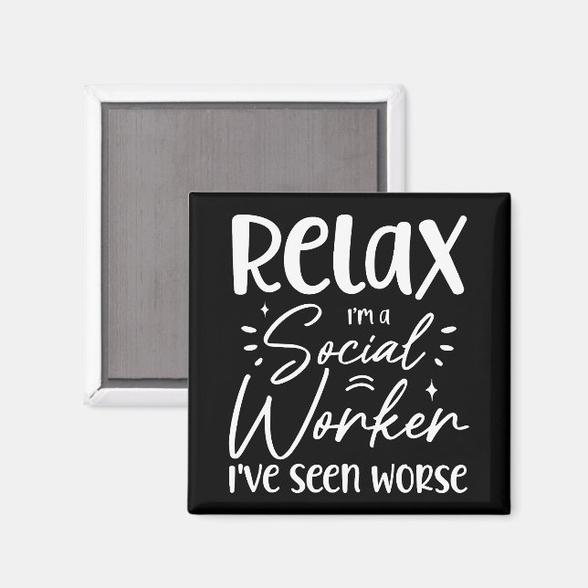 Íman Relaxe, sou uma assistente social Engraçado, Pai d (Front/Back)