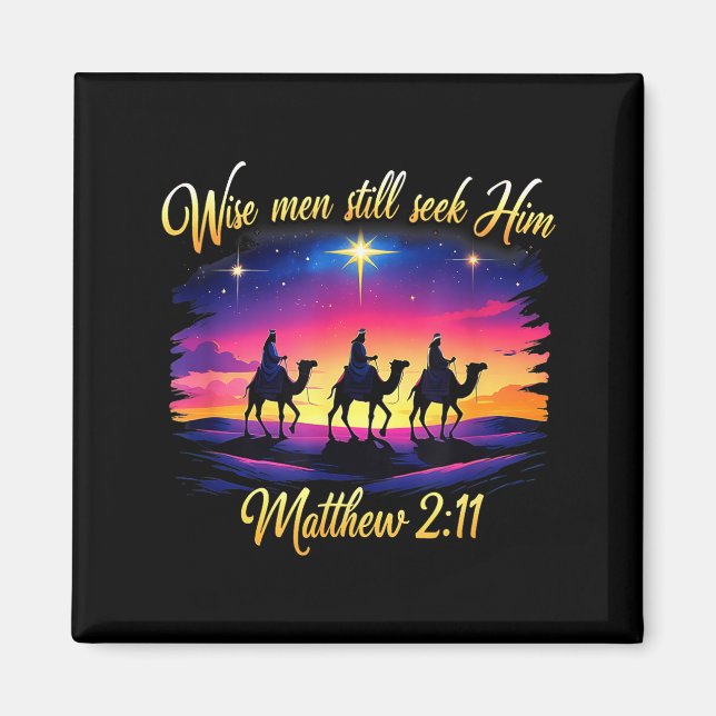 Íman Religious Christmas Wise Men Still Seek Him 3 King (Frente)