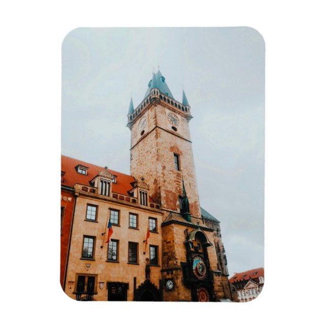 Íman Relógio Astronômico de Praga, Antiga Praça da Cida (Vertical)