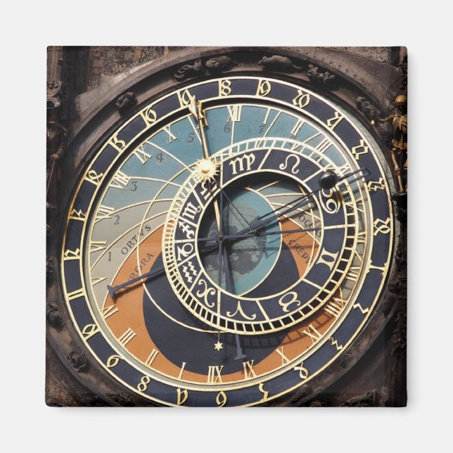 Íman Relógio Astronômico em Praga (Frente)