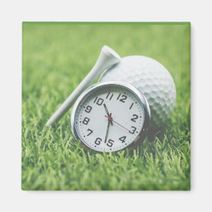 Íman Relógio com bola de golfe e lá está a hora do g