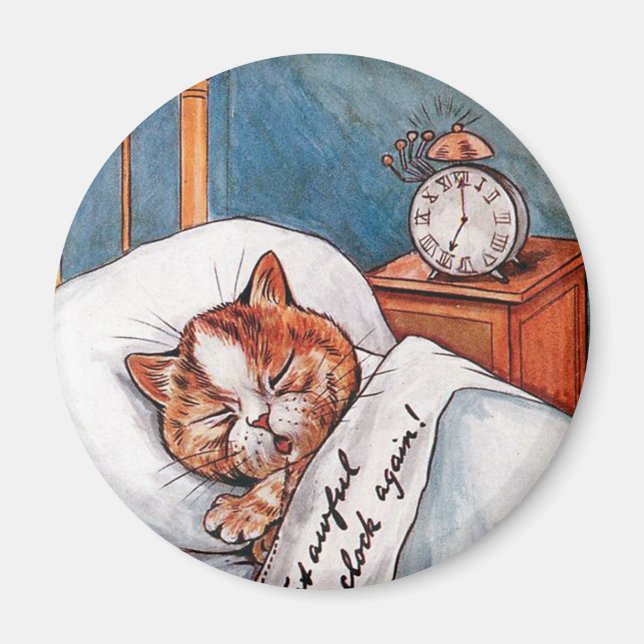 Íman Relógio de alarme ruidoso, Louis Wain (Frente)