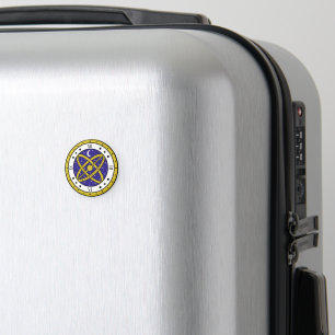 Íman Relógio de Bolso Celestial Vetorial com Dourado