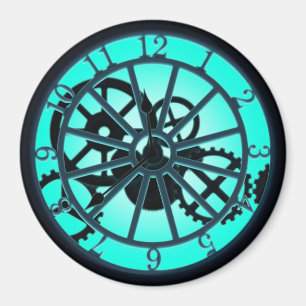 Íman Relógio De Ferro Gótico Steampunk Com Ursos Visíve