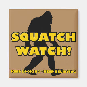 Íman Relógio Engraçado Sasquatch Bigfoot Yeti Magnet