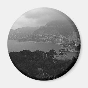 Íman Relógio vintage com vista para a costa de Monte-Ca