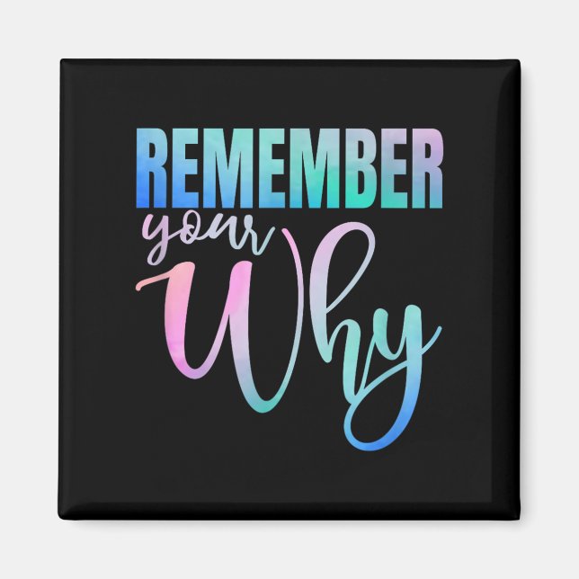 Íman Remember Your Why Gym Motivation Fitness Insration (Frente)
