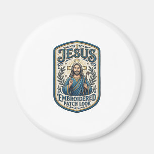 Íman Remendo Embroidered Jesus Olhe Remendo Embroidered
