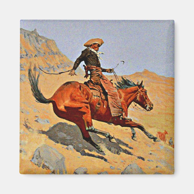 Íman Remington - O Cowboy, famoso quadro (Frente)