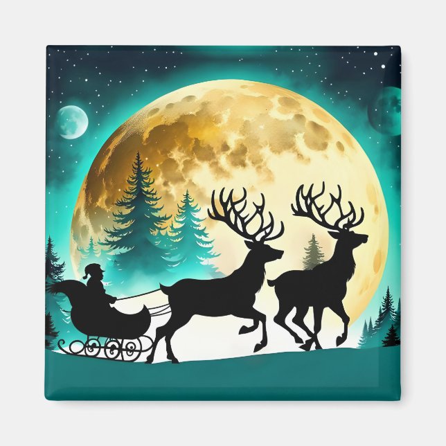 Íman Rena e Lua de cheio de Sleigh (Frente)