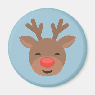 Íman Rena Rudolf do Natal na luz - azul